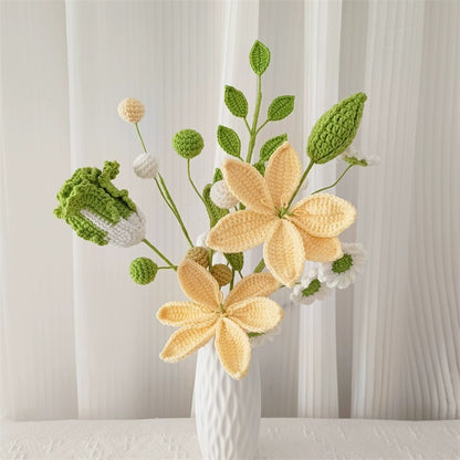 Crochet Flower Bouquet Mother's Gifts(Without Pot)