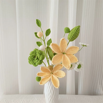 Crochet Flower Bouquet Mother's Gifts(Without Pot)