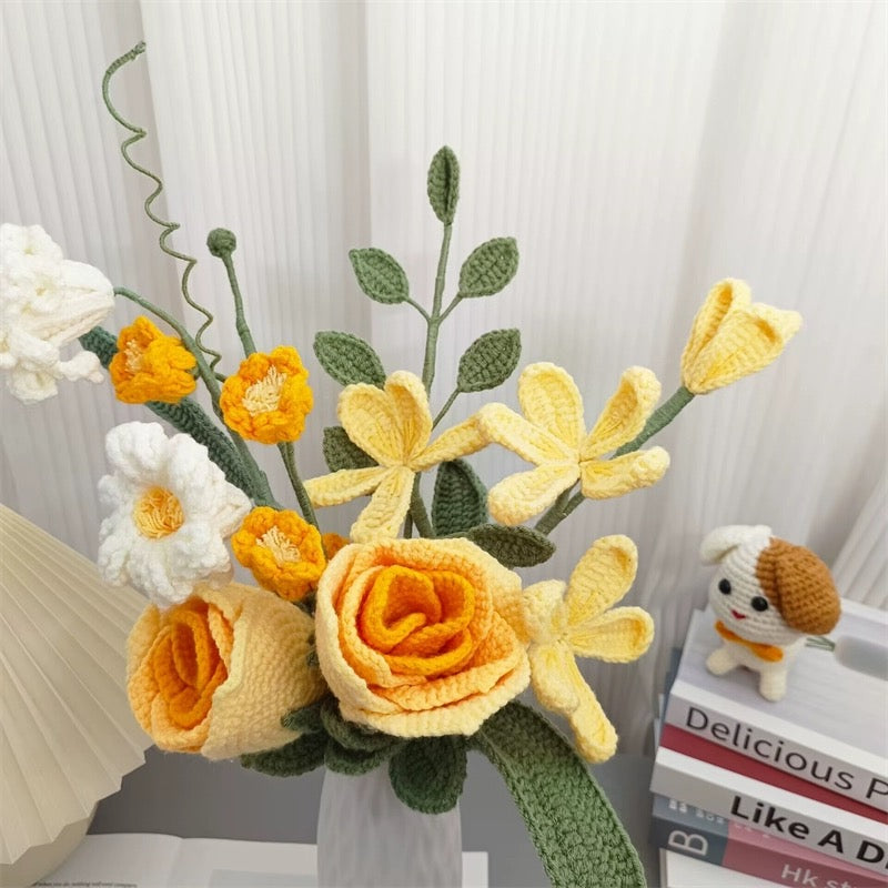 Crochet Sunflower Bouquet Mother's Gifts