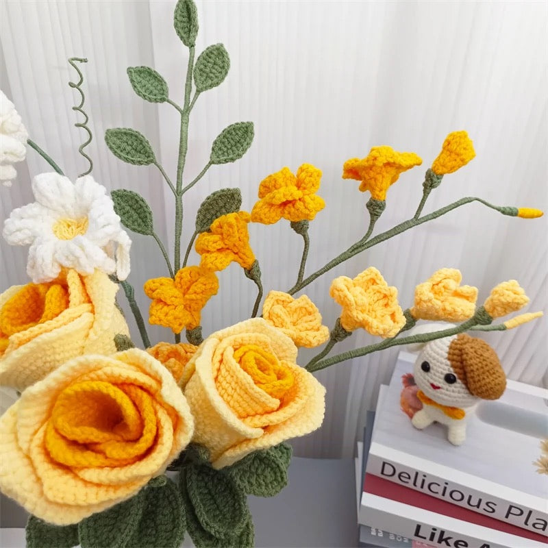 Crochet Sunflower Bouquet Mother's Gifts