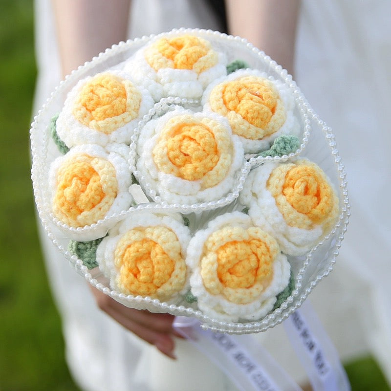 Mother's Day Gift Roses Bouquet Mother's Gift Crochet Flowers
