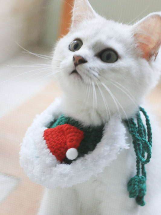 Christmas Crochet Cat Bib