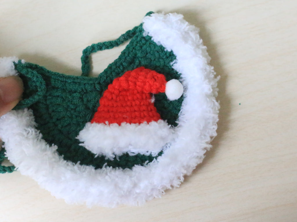 Christmas Crochet Cat Bib