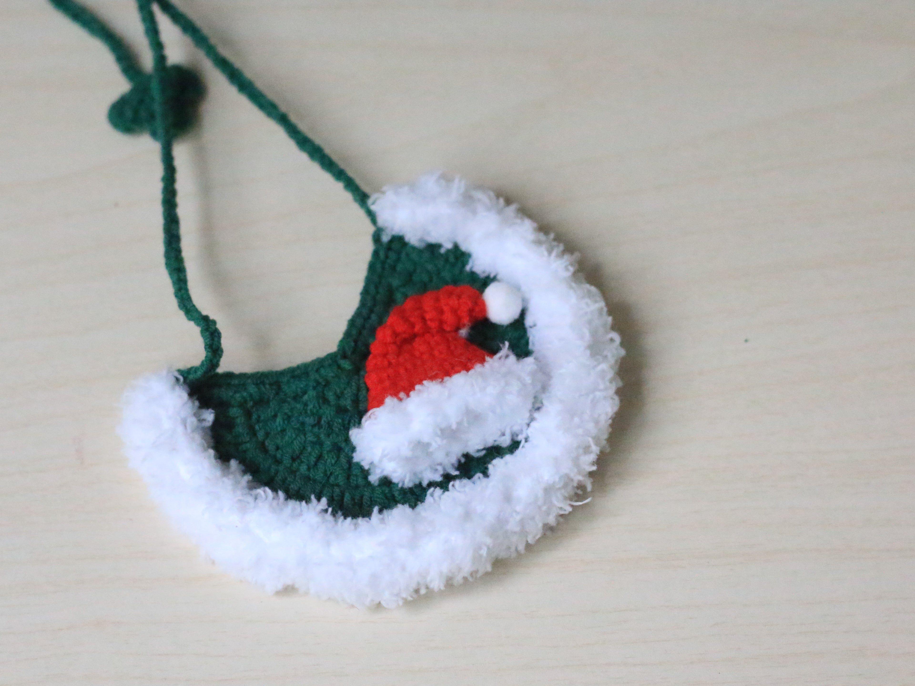 Christmas Crochet Cat Bib