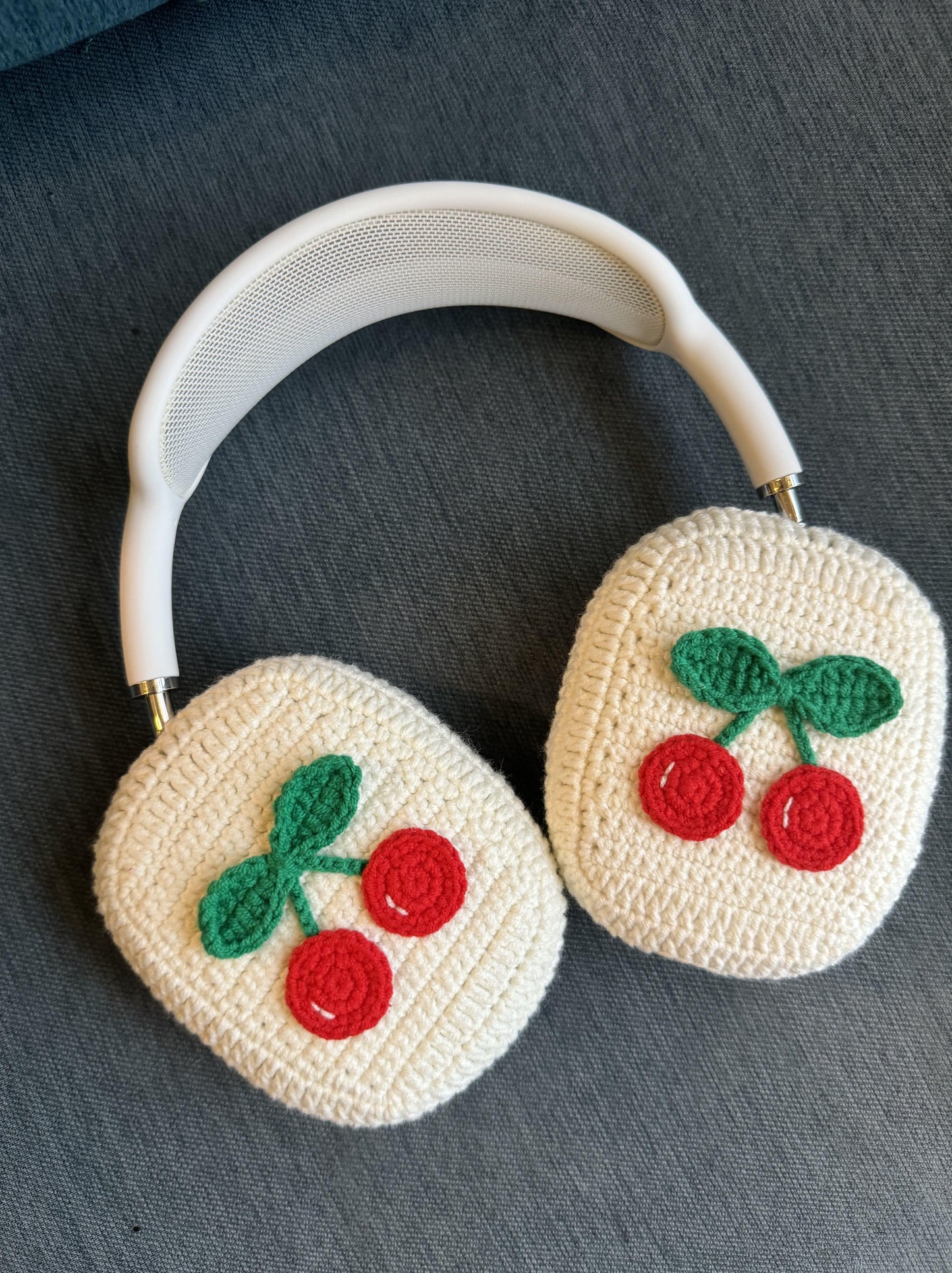 Crochet Cherry AirPods Max Cases Sony XM5 Cases