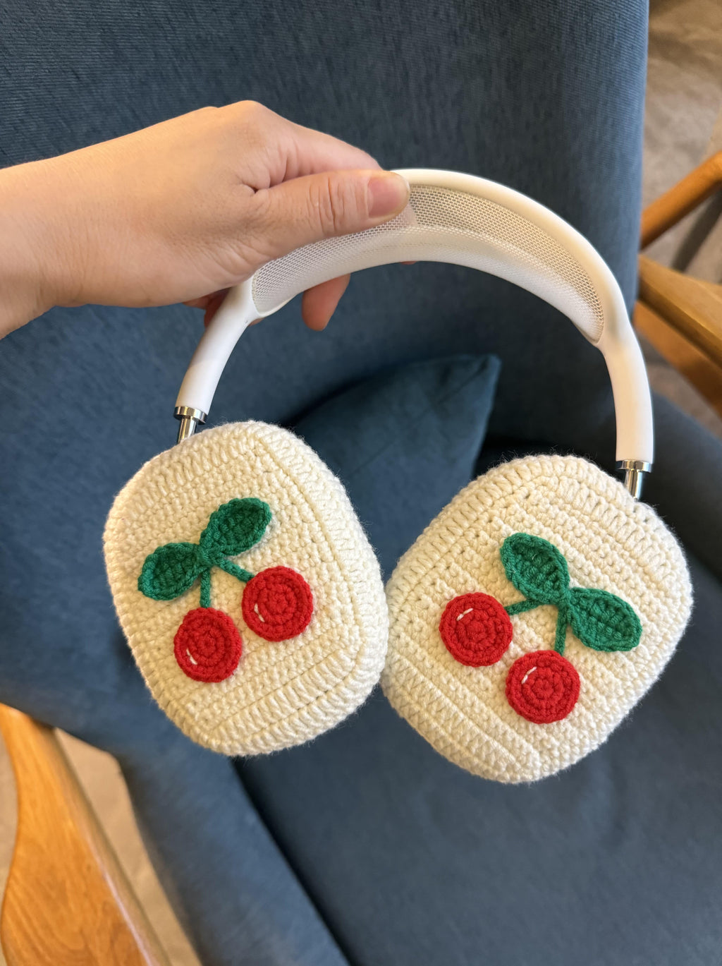 Crochet Cherry AirPods Max Cases Sony XM5 Cases