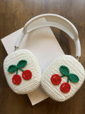 Crochet Cherry AirPods Max Cases Sony XM5 Cases