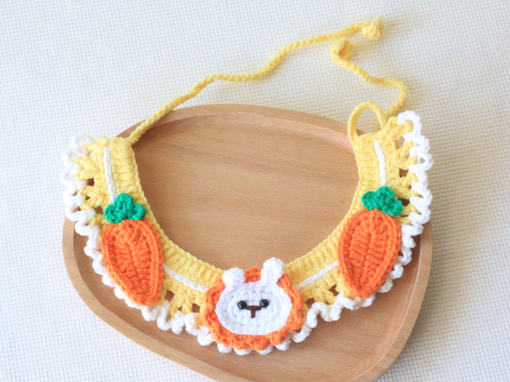 Cute Crochet Flower Cat Collar