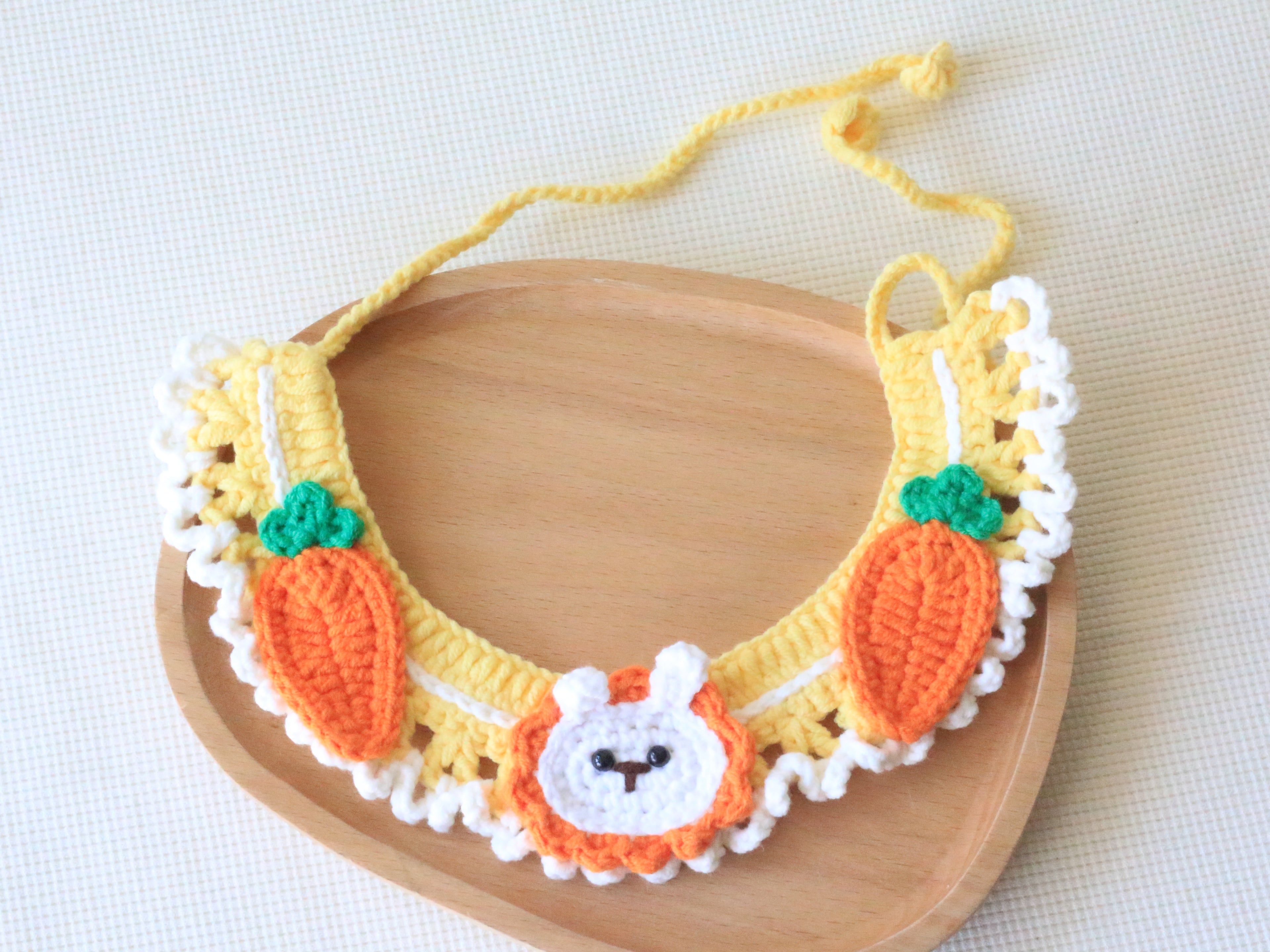 Cute Crochet Flower Cat Collar