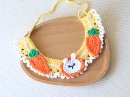 Cute Crochet Flower Cat Collar
