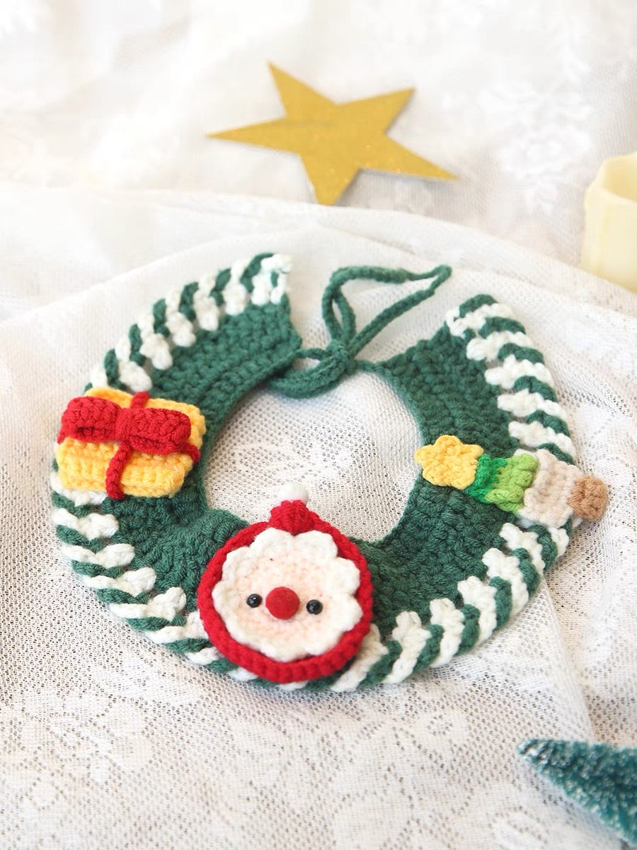 Happy Time Christmas Crochet Cat Collar
