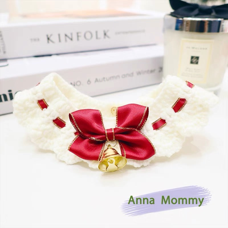 Ribbon Bell Crochet Cat Collar