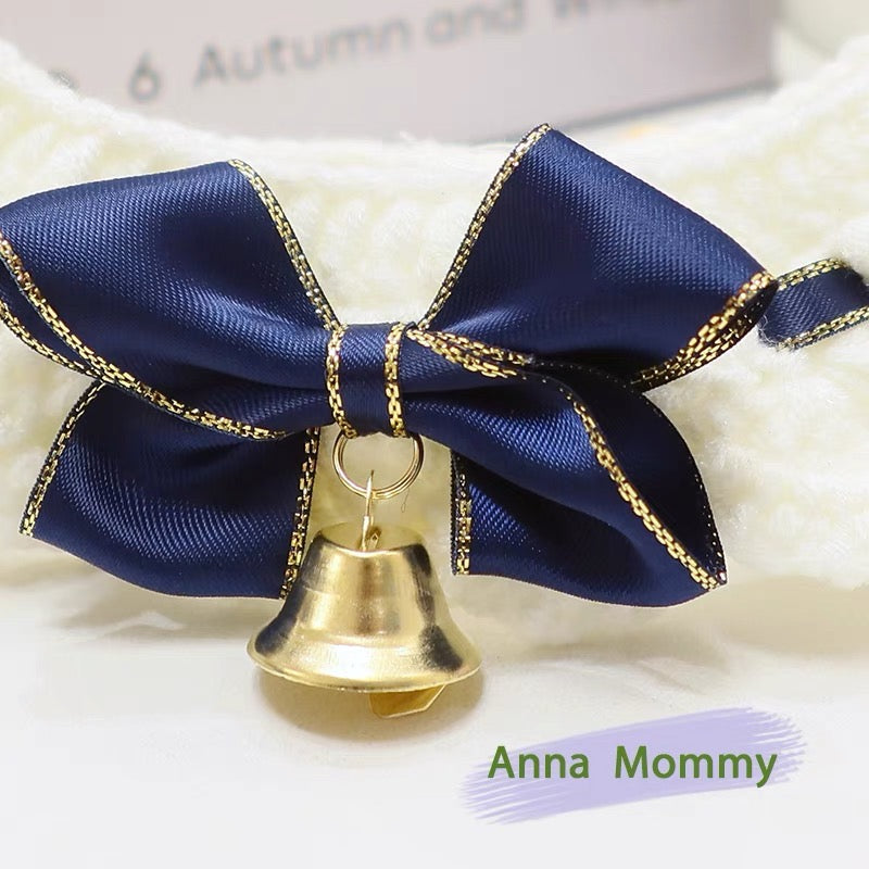 Ribbon Bell Crochet Cat Collar