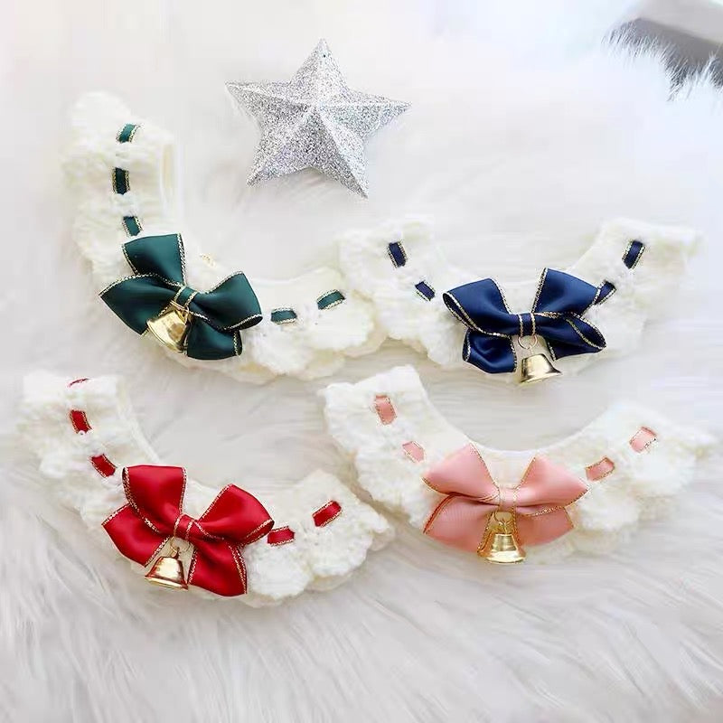 Ribbon Bell Crochet Cat Collar