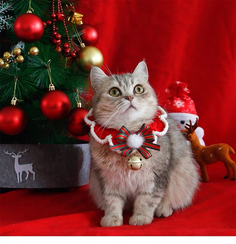 Happy Christmas Crochet Cat Collar