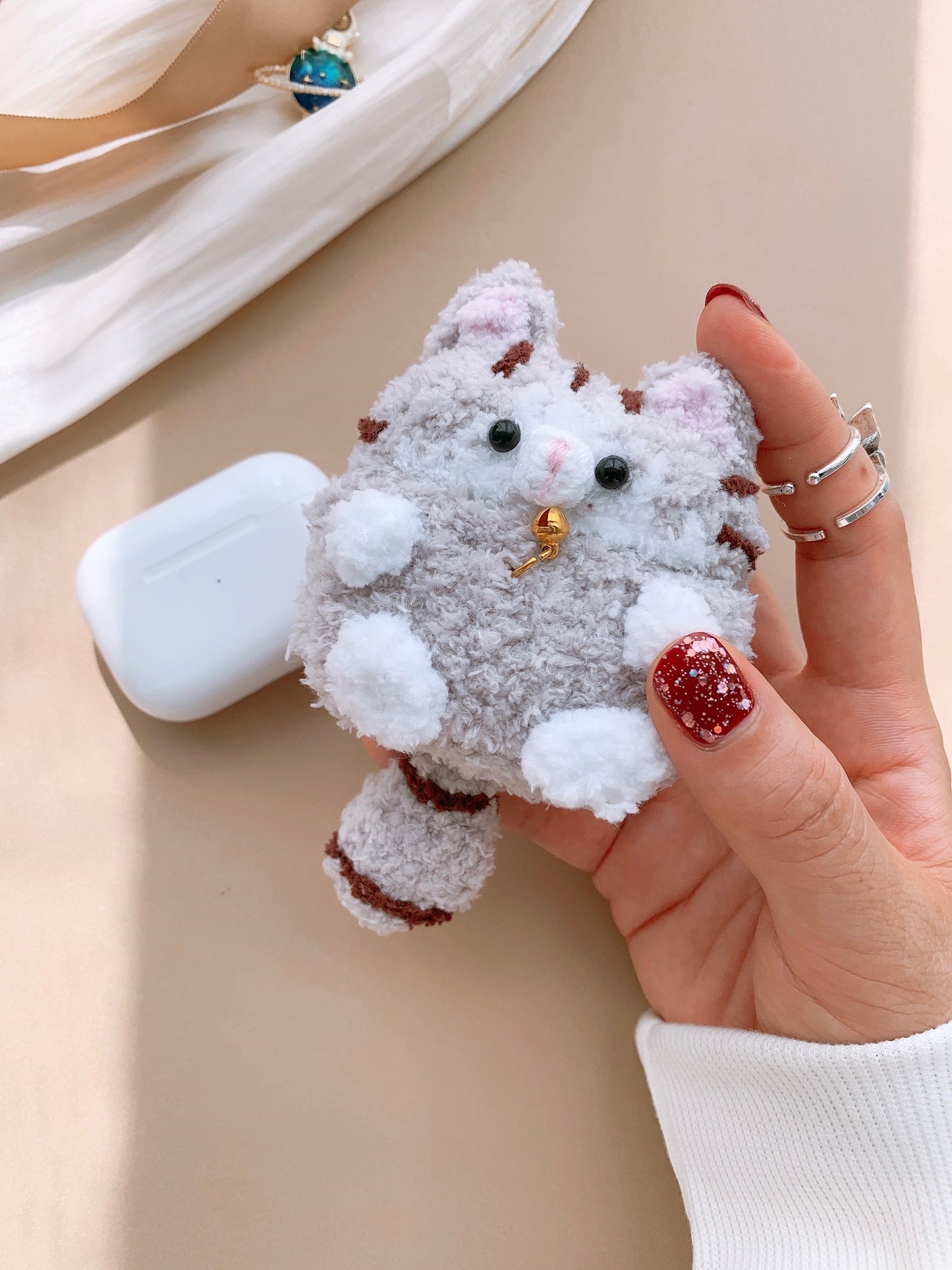 Gray Cat Airpods Case 1/2, AirPods Pro Cases, AirPods 3