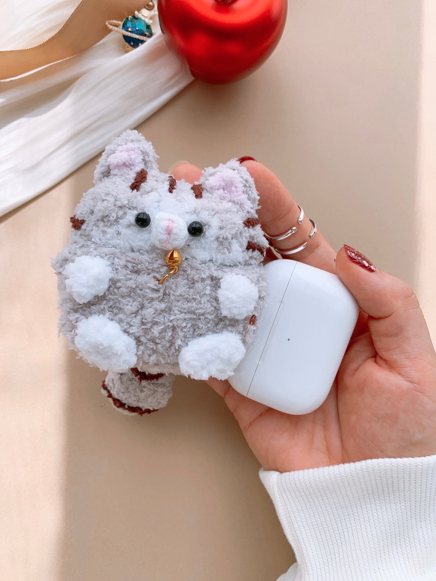 Gray Cat Airpods Case 1/2, AirPods Pro Cases, AirPods 3