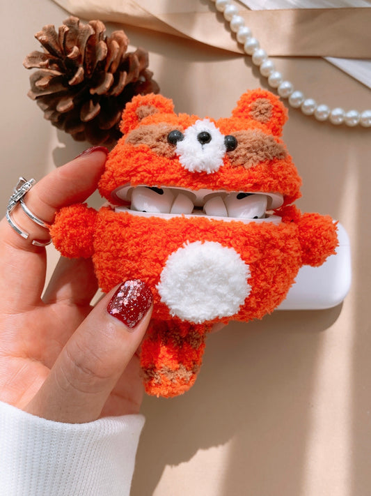 Orange Raccoon Airpods 1/2/3 Case AirPods Pro, Pro 2 Case