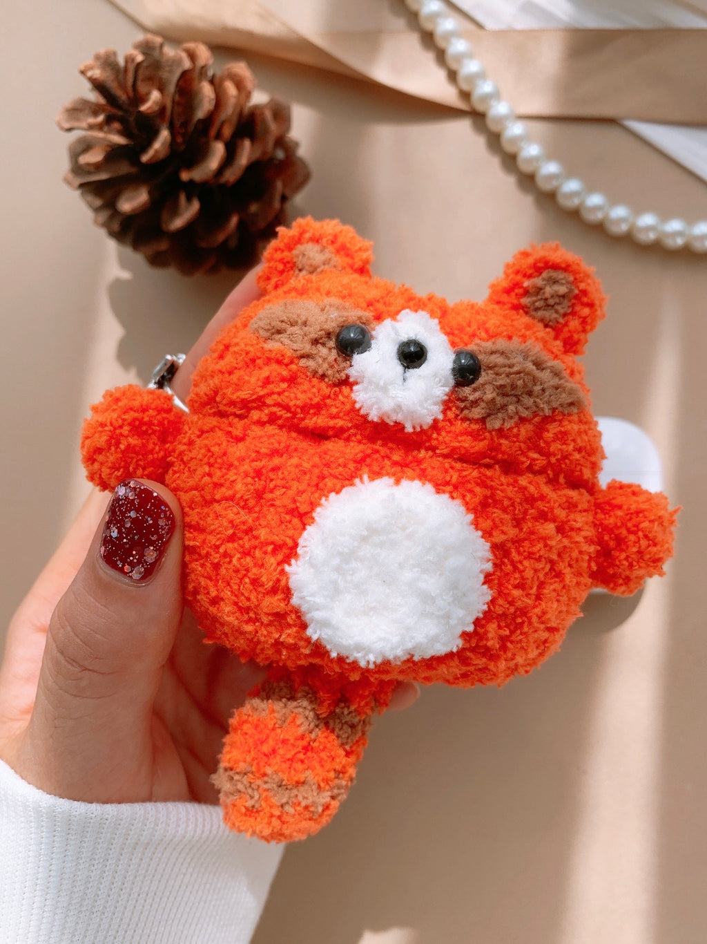 Orange Raccoon Airpods 1/2/3 Case AirPods Pro, Pro 2 Case