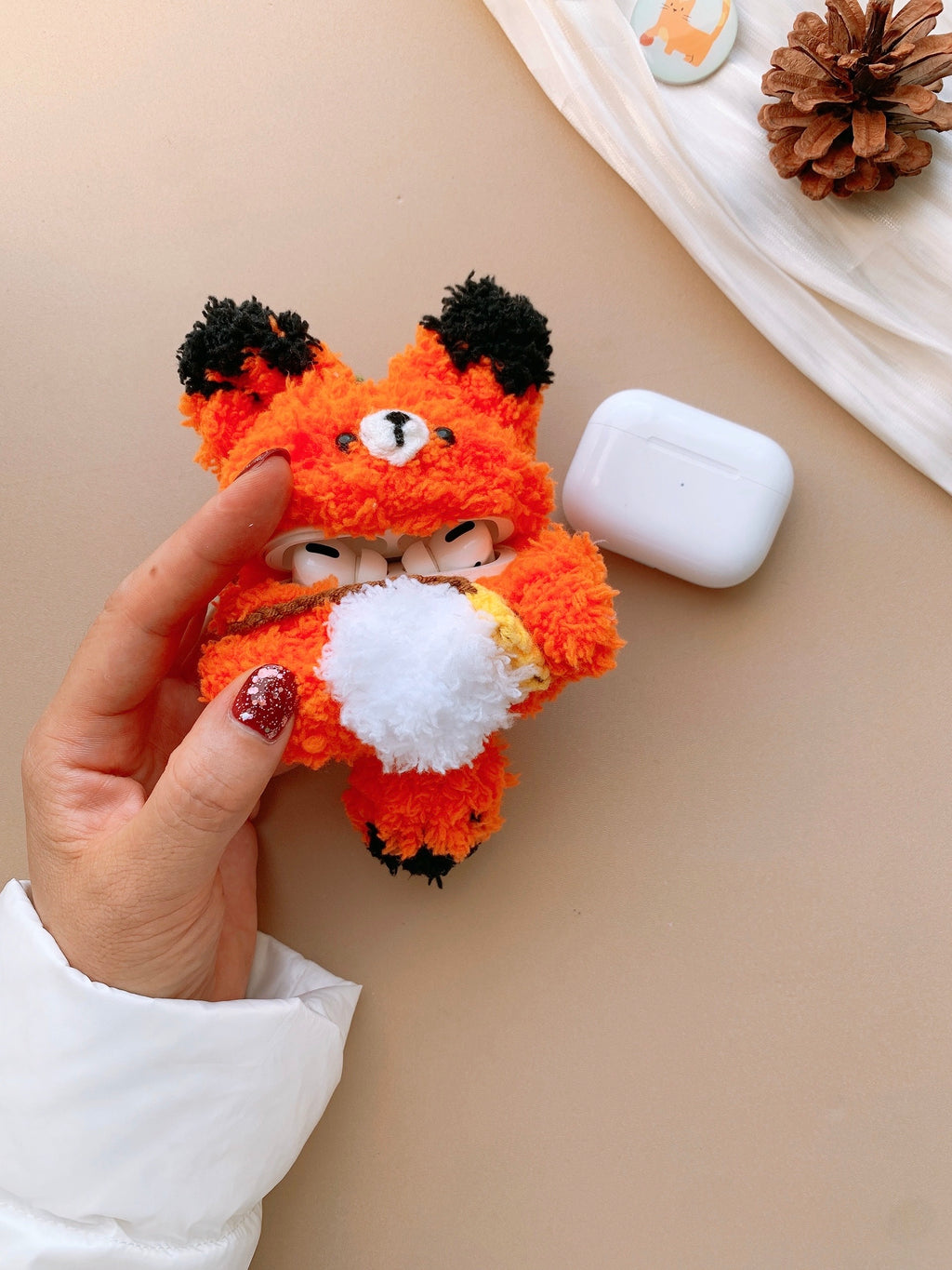 Orange Fox Airpods Case AirPods Pro Cases