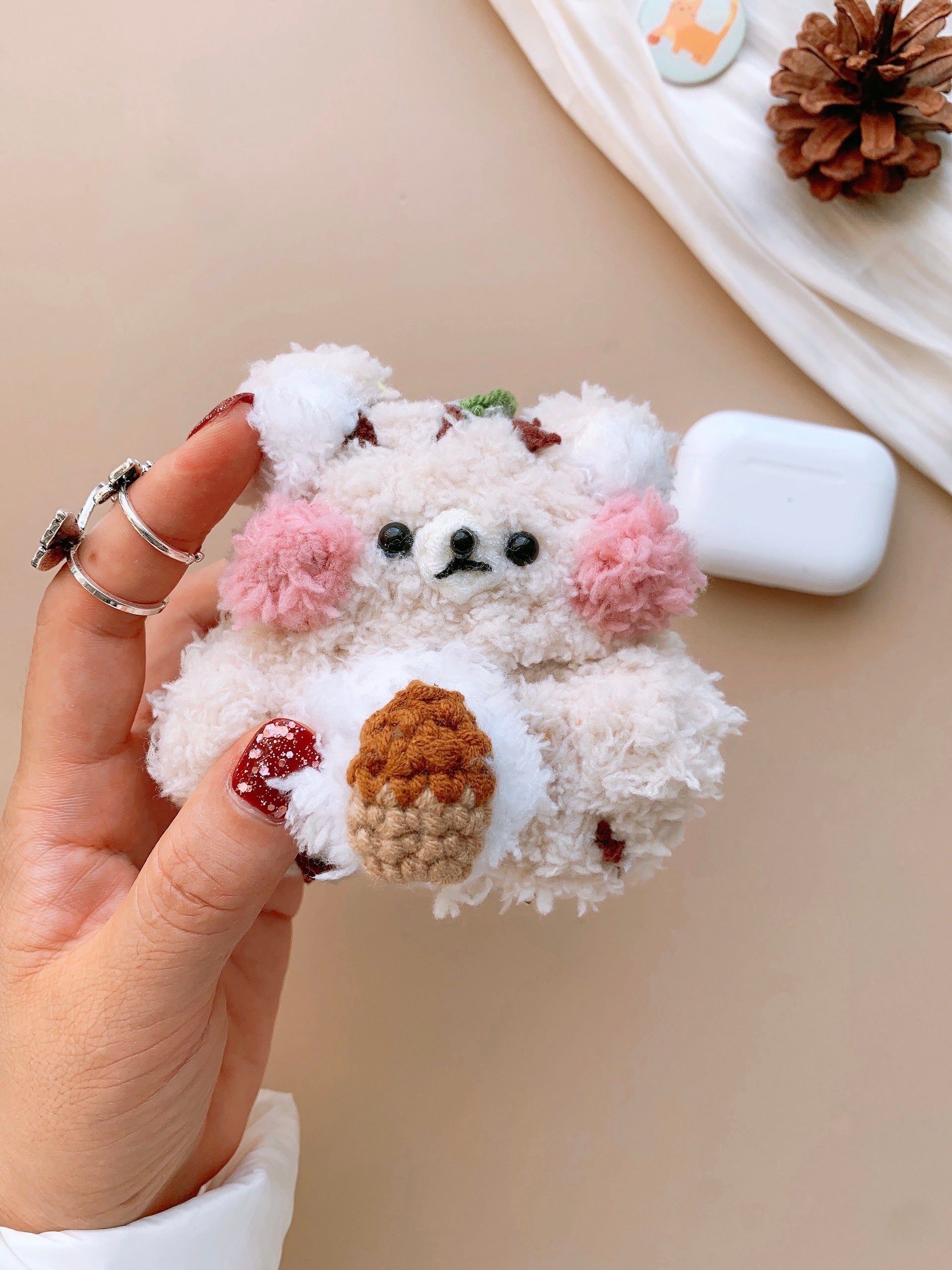 Fluffy Plush Airpods Case