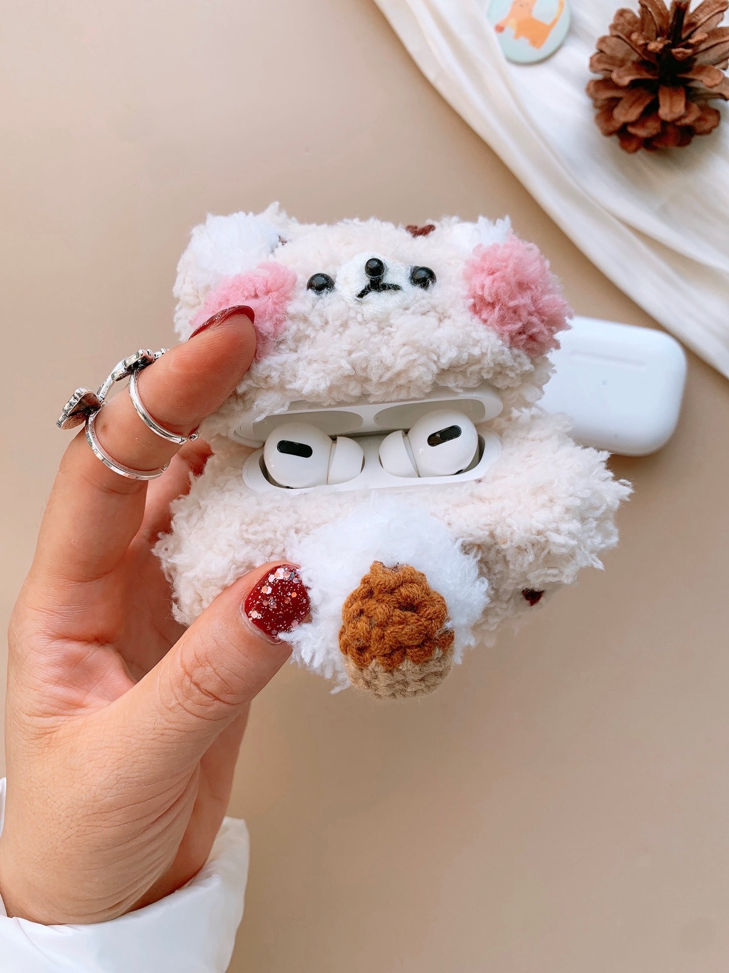 Fluffy Plush Airpods Case