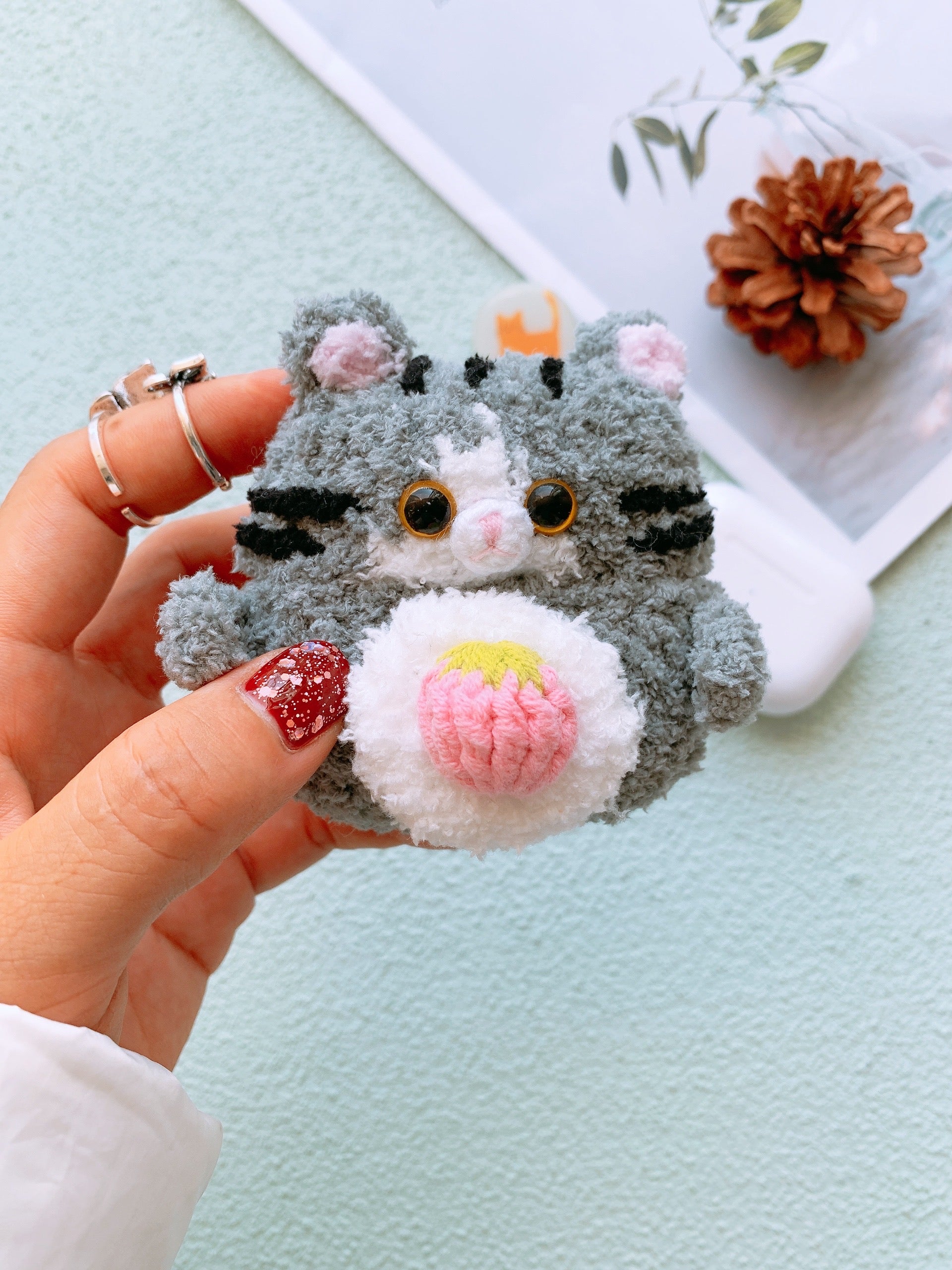 Strawberry Cat Airpods 1/2/3 Case AirPods Pro, Pro 2 Case