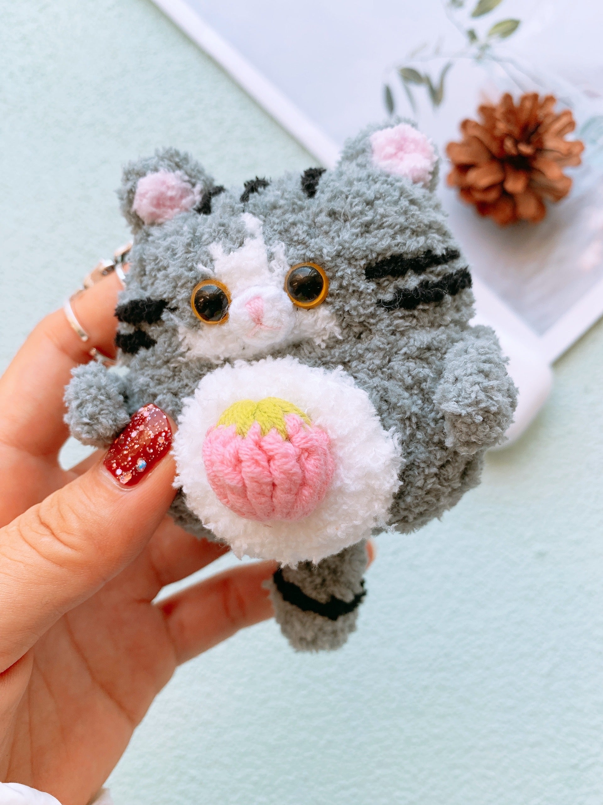 Strawberry Cat Airpods 1/2/3 Case AirPods Pro, Pro 2 Case