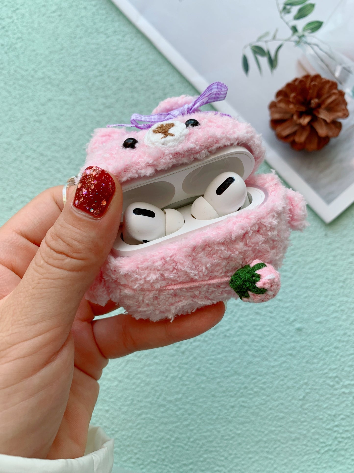 Pink Bear Airpods Case AirPods Pro Cases