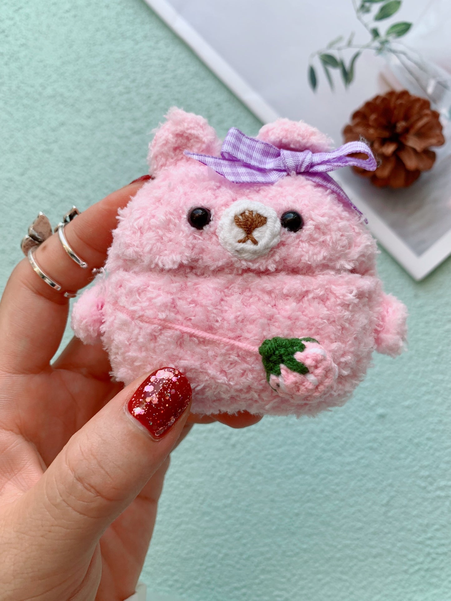 Pink Bear Airpods Case AirPods Pro Cases