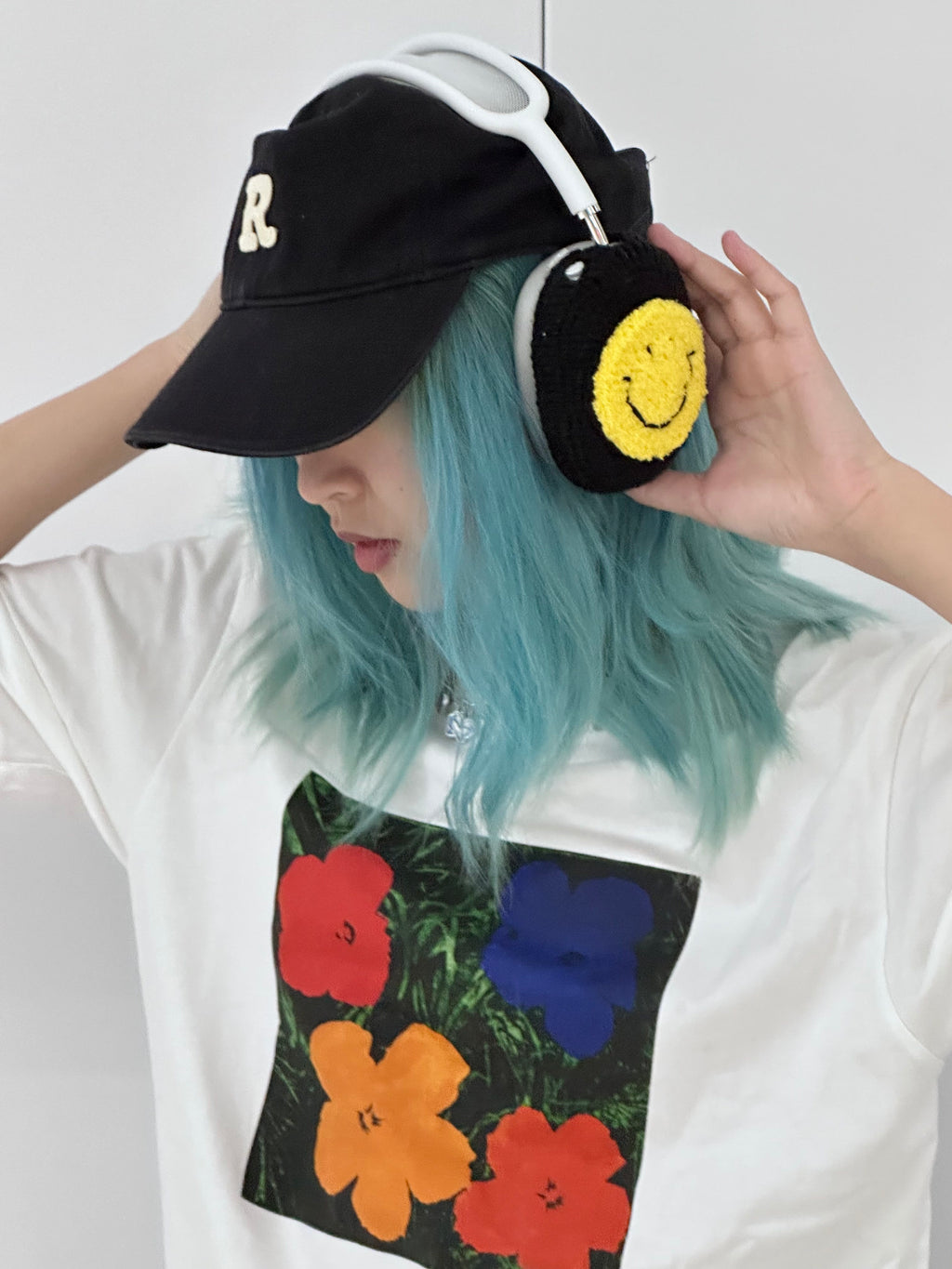 Yellow Smiling Face AirPods Max Cases Sony XM1000 Cases