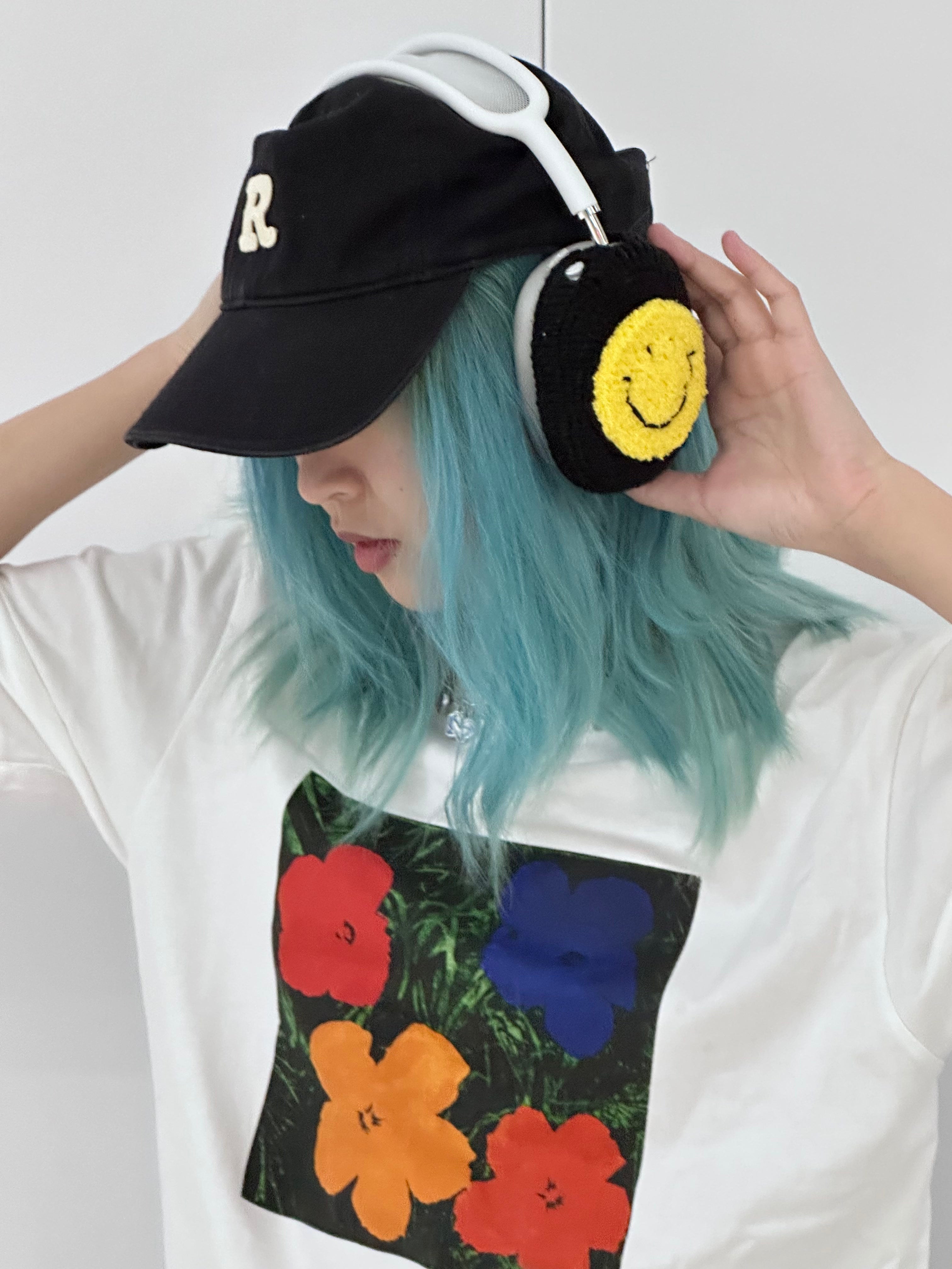 Yellow Smiling Face AirPods Max Cases Sony XM1000 Cases