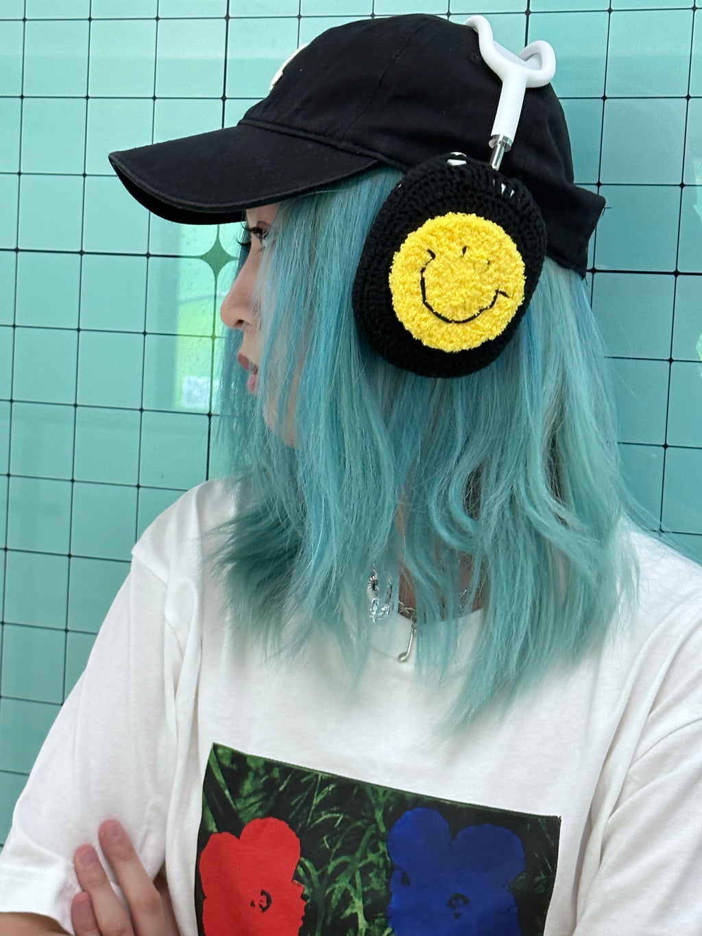 Yellow Smiling Face AirPods Max Cases Sony XM1000 Cases