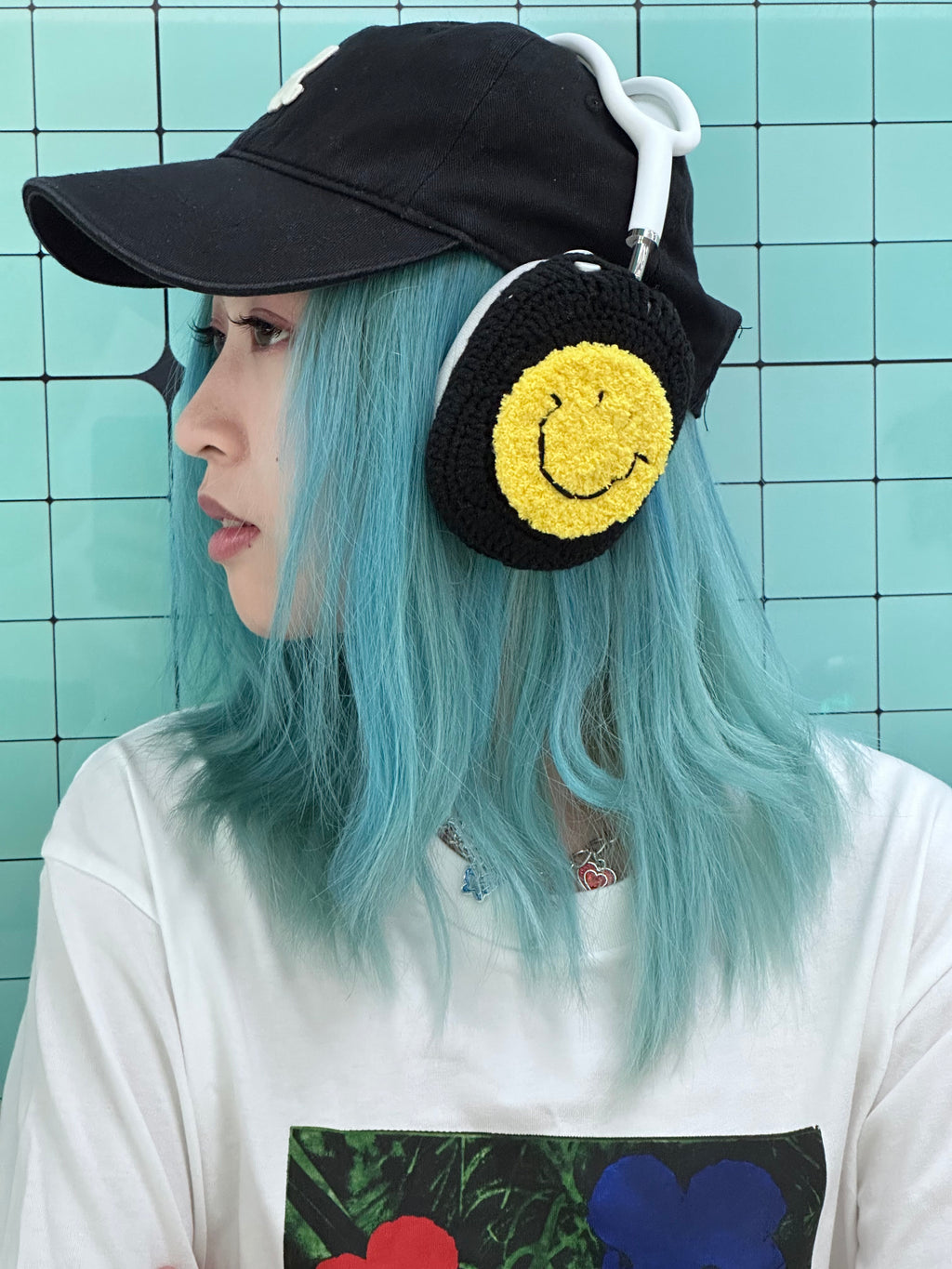 Yellow Smiling Face AirPods Max Cases Sony XM1000 Cases