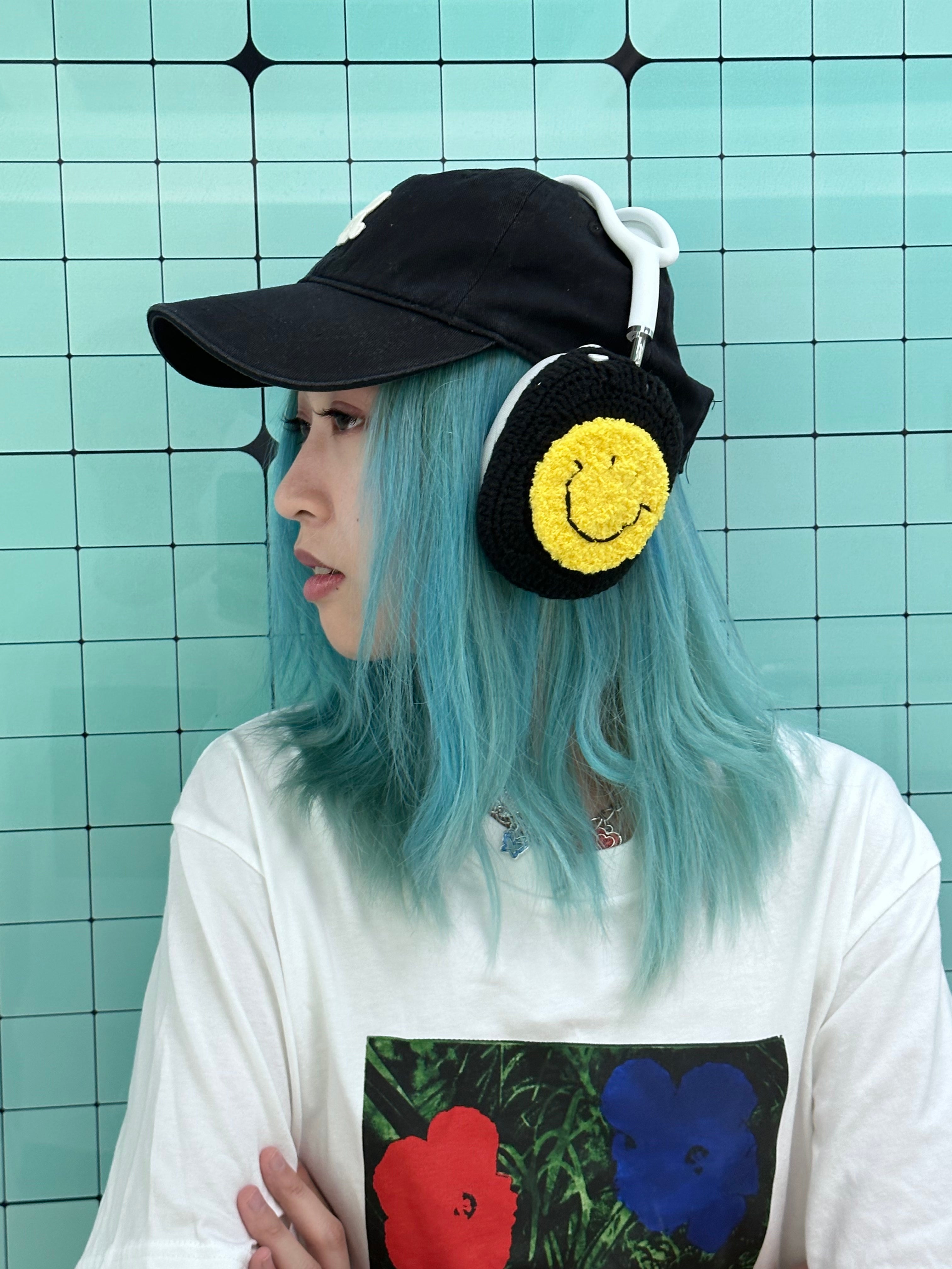 Yellow Smiling Face AirPods Max Cases Sony XM1000 Cases