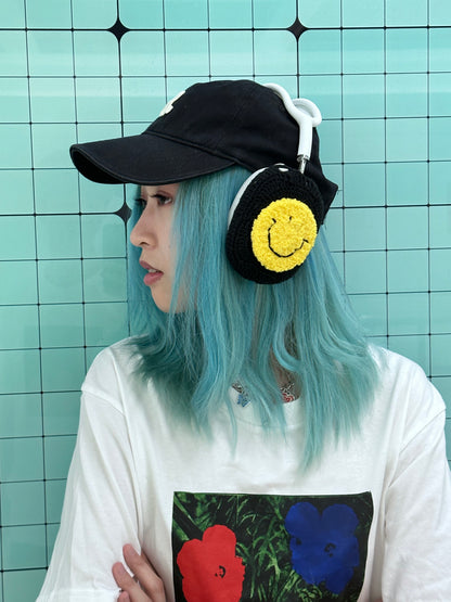 Yellow Smiling Face AirPods Max Cases Sony XM1000 Cases