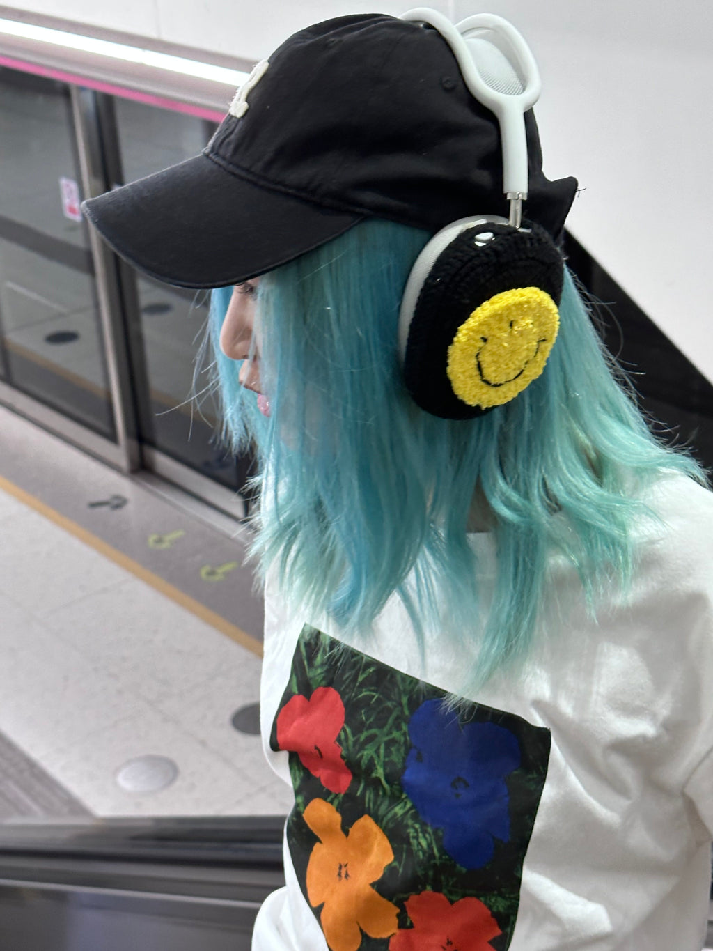 Yellow Smiling Face AirPods Max Cases Sony XM1000 Cases