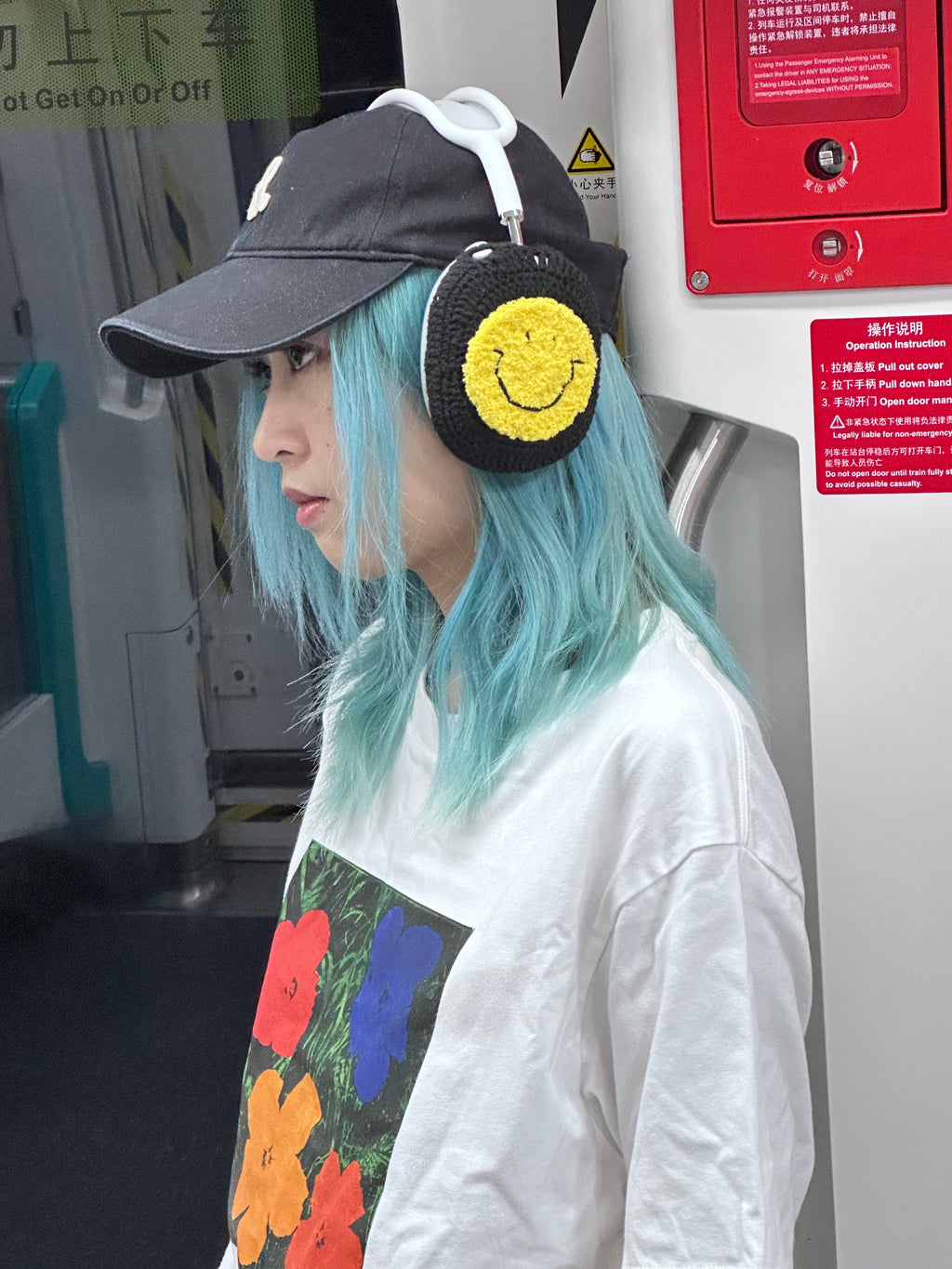 Yellow Smiling Face AirPods Max Cases Sony XM1000 Cases