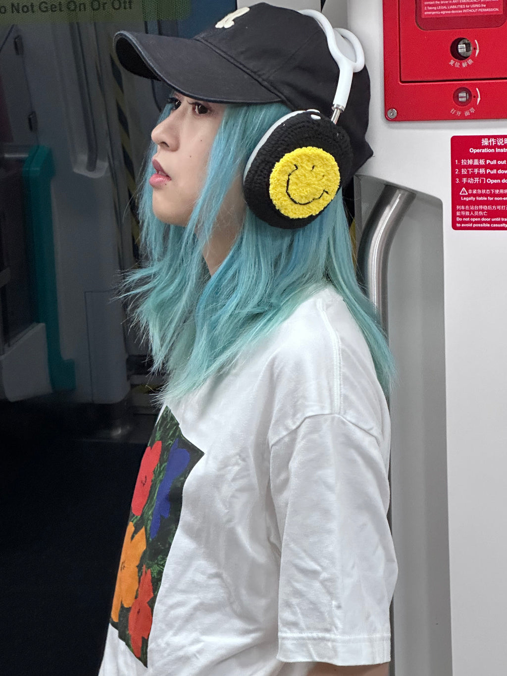 Yellow Smiling Face AirPods Max Cases Sony XM1000 Cases