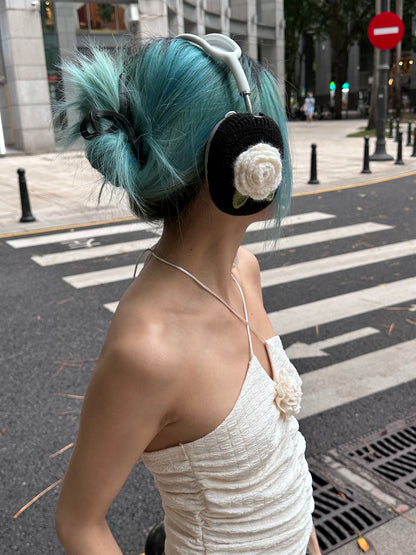 White Flower AirPods Max Cases Sony XM1000 Cases