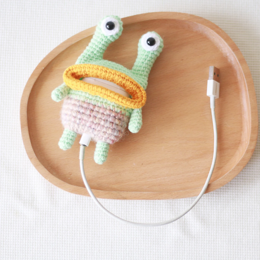 Funny Frog Crocheted Airpods Case