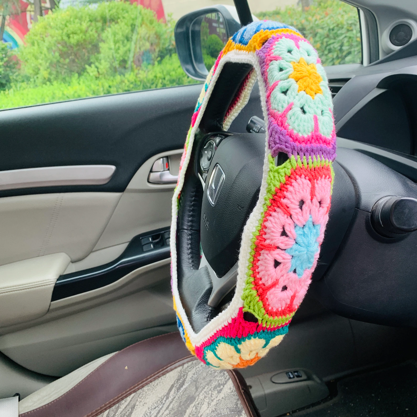 Handmade Crochet Steering Wheel Cover Seat Belt Cover