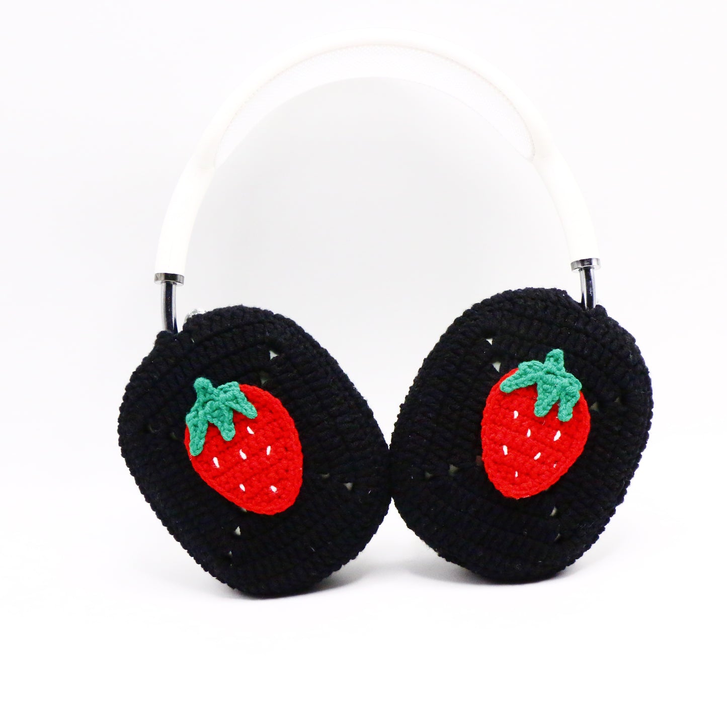 Black Base Strawberry AirPods Max Case Sony XM1000 Cases