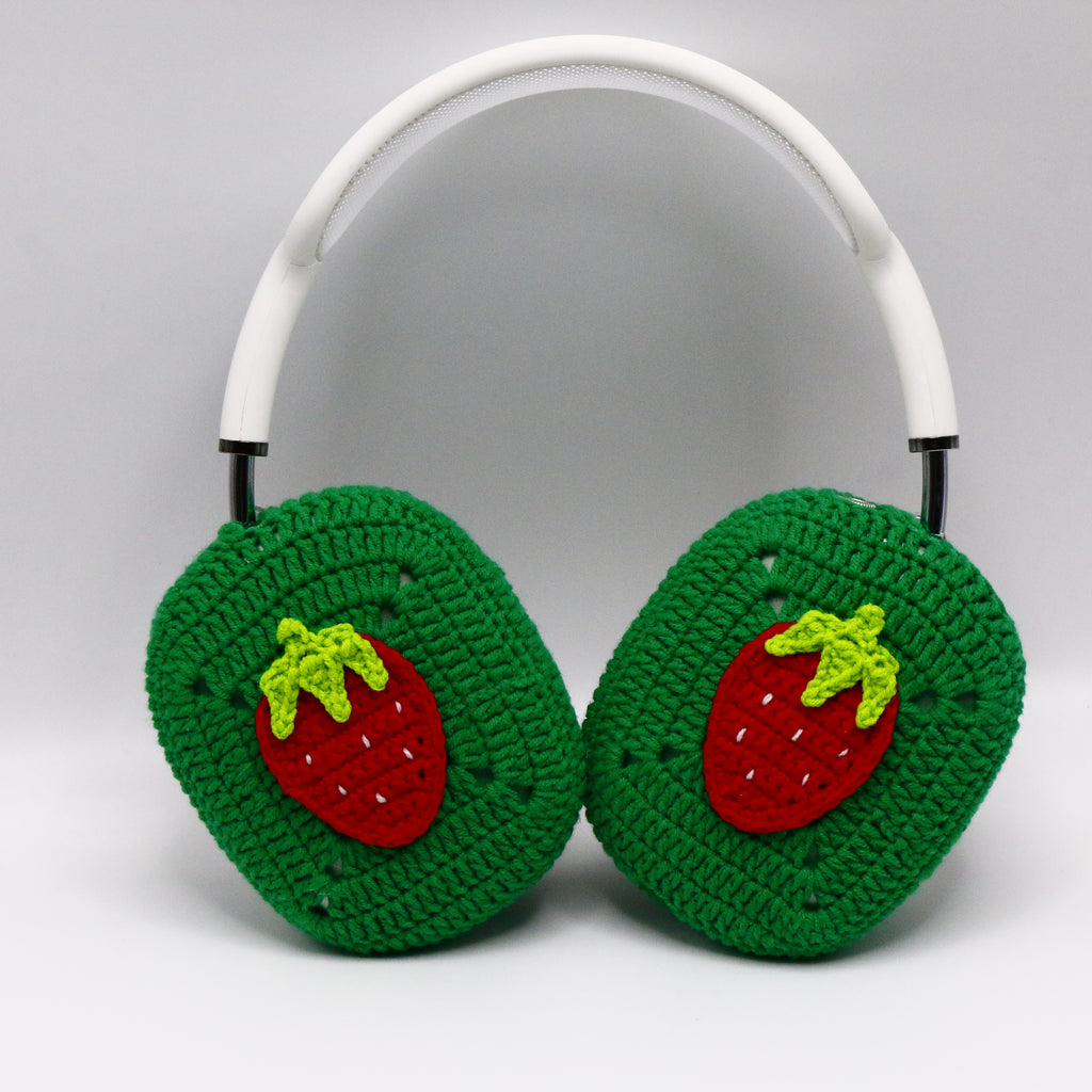 Green Base Strawberry AirPods Max Cases Sony XM1000 Cases