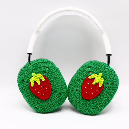 Green Base Strawberry AirPods Max Cases Sony XM1000 Cases