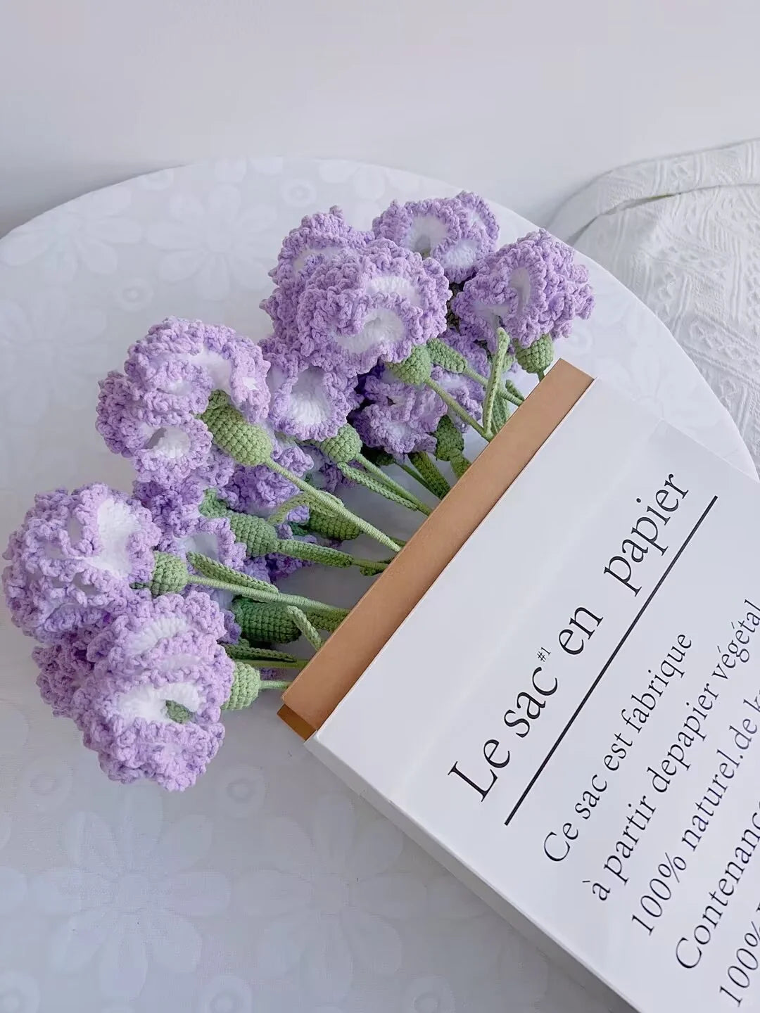 1 Carnation Crochet Carnation Home Decor Gifts For Mother's Day