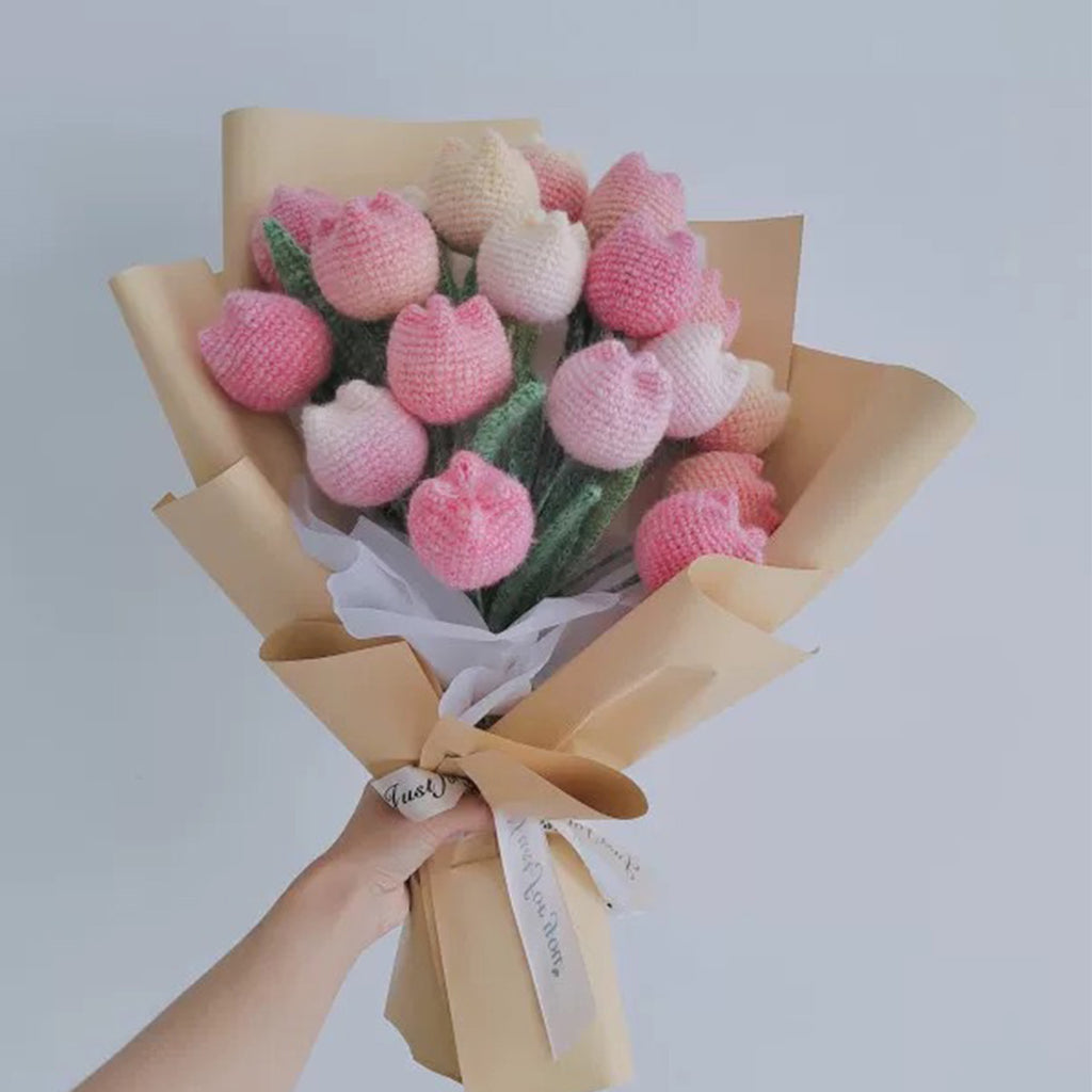 Bridal Bouquet Crochet Tulip Flower Bouquet