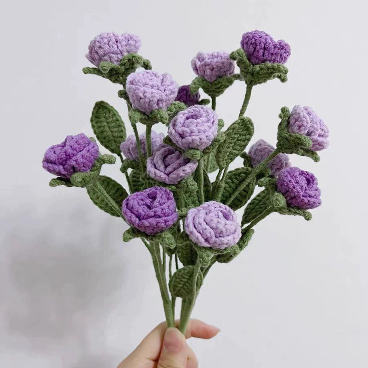 Crochet Multi-head Rose (5 heads) Flower Bouquet