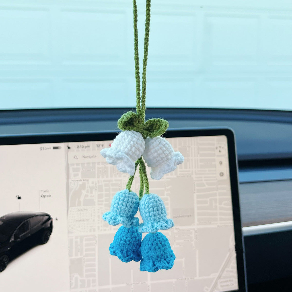 Crochet Lily Of The Valley Mirror Hanging Accessories