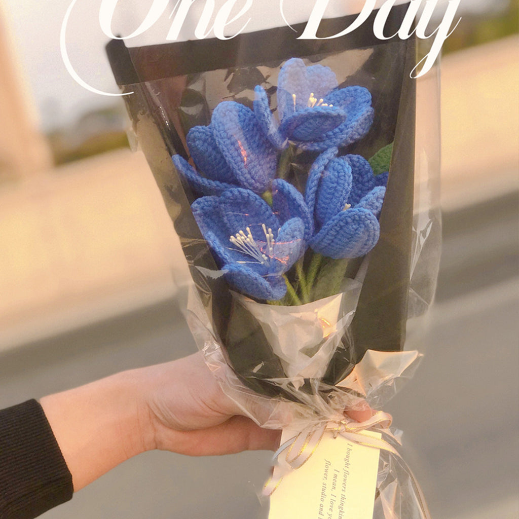 Crochet Lily Of Valley Tulip Flower Bouquet Mom Gift Bouquet